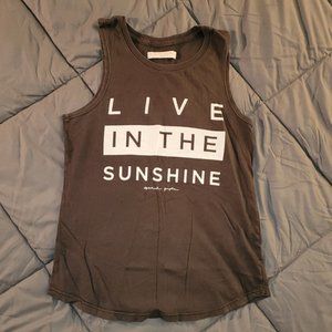Spiritual Gangster Muscle Tee (Live in the Sunshine) - Gray Small